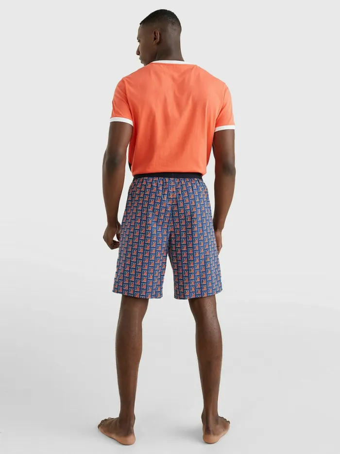 Tommy Hilfiger Original Woven Print Shorts Slash Mens Loungewear and Nightwear On Sale