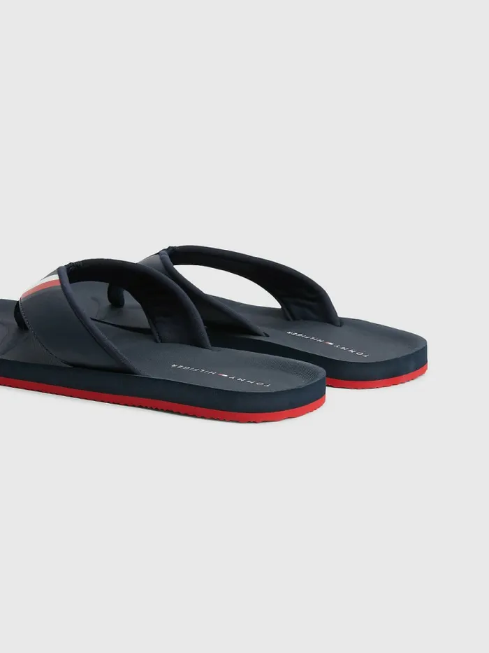 Tommy Hilfiger Padded Strap FlipFlops Desert Sky Mens Sandals Sliders and Flip Flops Popular