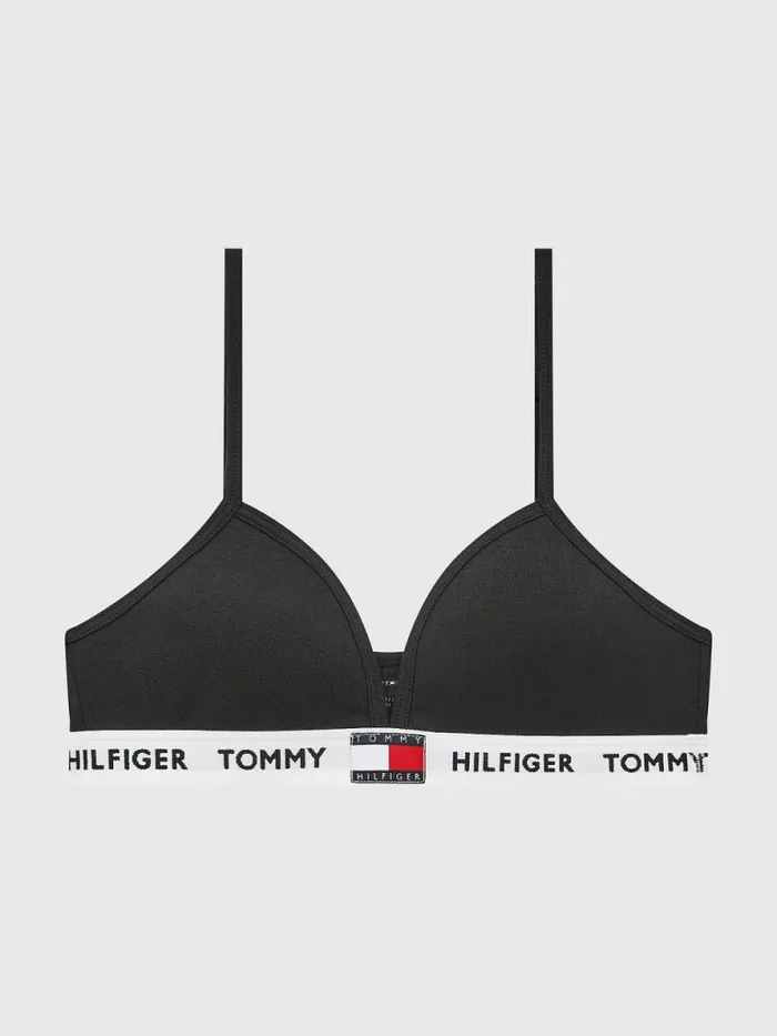 Tommy Hilfiger Padded Triangle Bra Black Girls Underwear and Socks On Sale