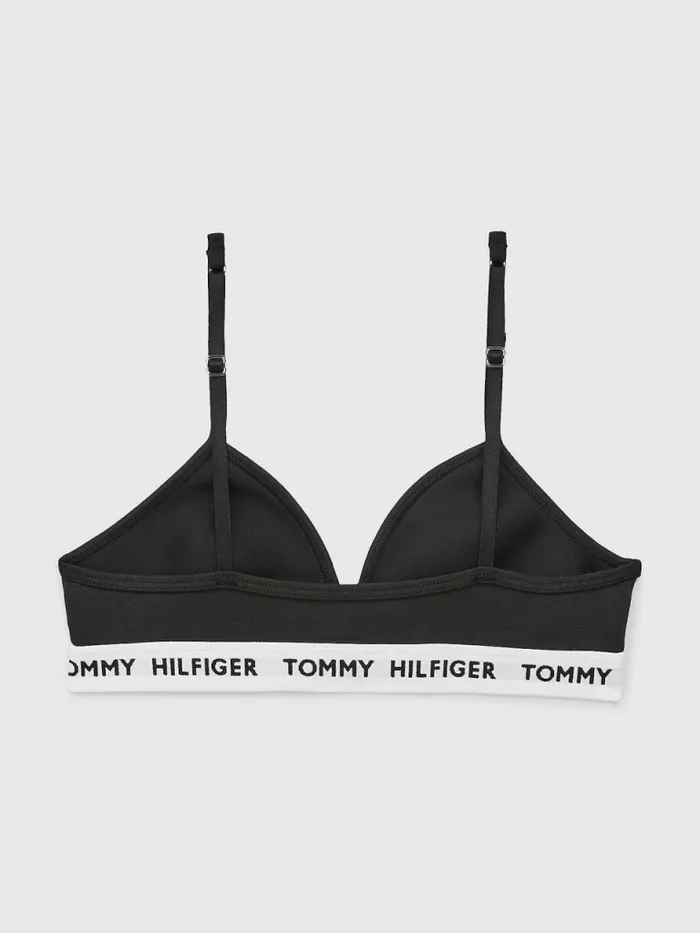 Tommy Hilfiger Padded Triangle Bra Black Girls Underwear and Socks On Sale