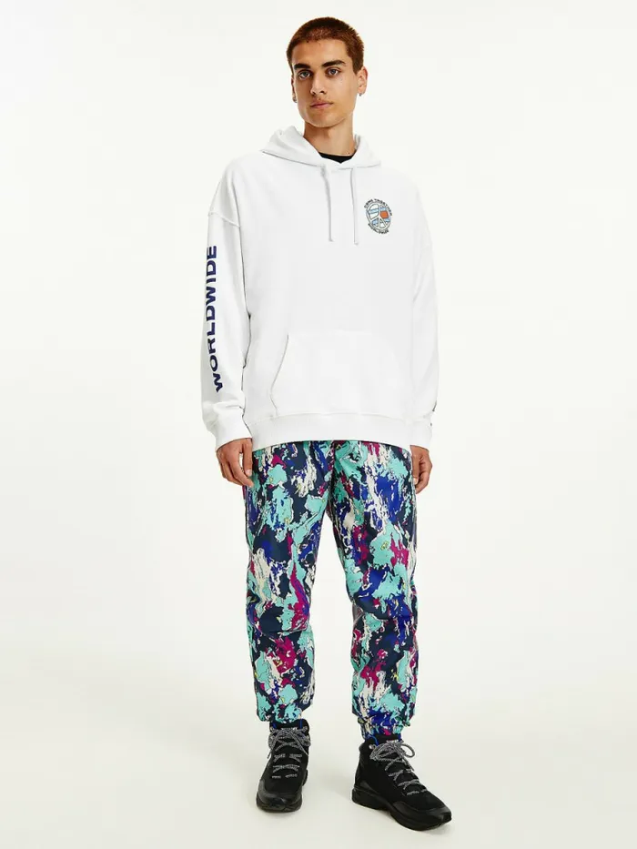 Tommy Hilfiger Peace Logo Hoody White Mens Sweatshirts and Hoodies For Sale