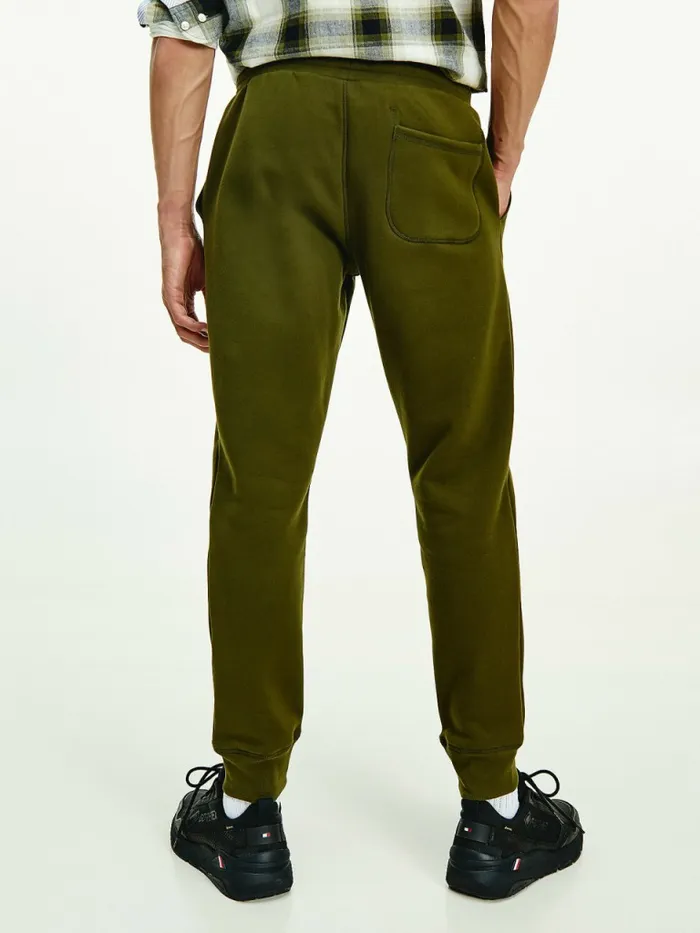 Tommy Hilfiger Peached Fleece Joggers Olivewood Mens Trousers