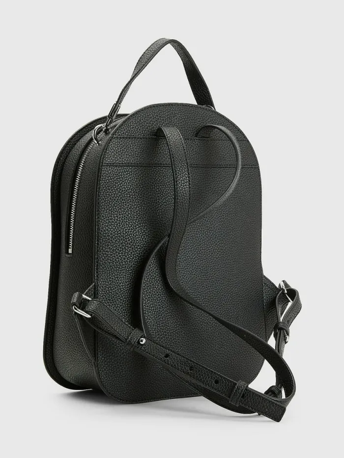 Tommy Hilfiger Pebble Grain Backpack Black Womens Bags Casaul