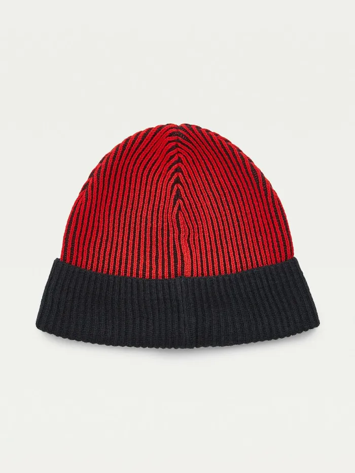 Tommy Hilfiger Pima Cotton Cashmere Double Stitch Beanie Tommy NavyTommy Red Mens Hats and Scarves Sale