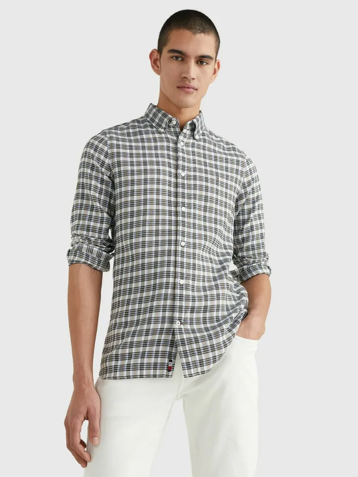 Tommy Hilfiger Plaid Check Slim Fit Oxford Shirt Charcoal BlueDesert SkyMulti Mens Shirts Cheap On Sale Tommy Hilfiger Plaid Check Slim Fit Oxford Shirt Charcoal BlueDesert SkyMulti Mens Shirts Cheap On Sale