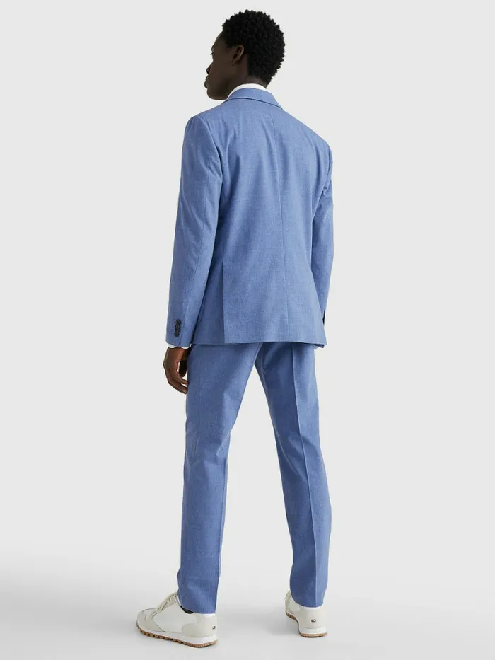 Tommy Hilfiger Plain Weave Slim Fit Blazer Blue Mens Blazers