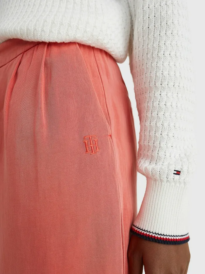 Tommy Hilfiger Pleated Pull On Shorts Crystal Coral Womens CoOrds Near Me
