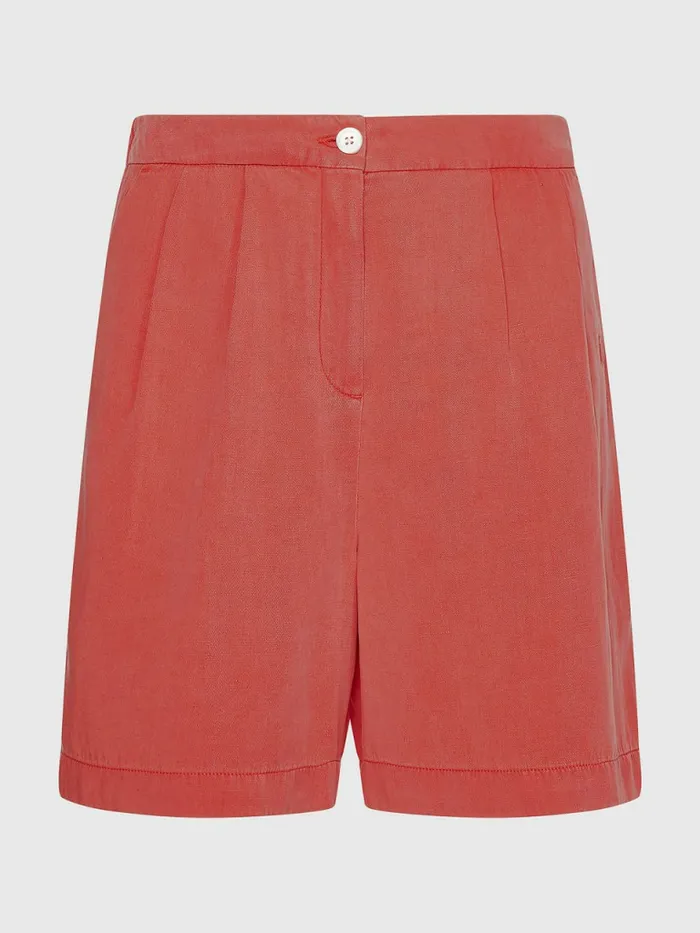 Tommy Hilfiger Pleated Pull On Shorts Crystal Coral Womens CoOrds Near Me