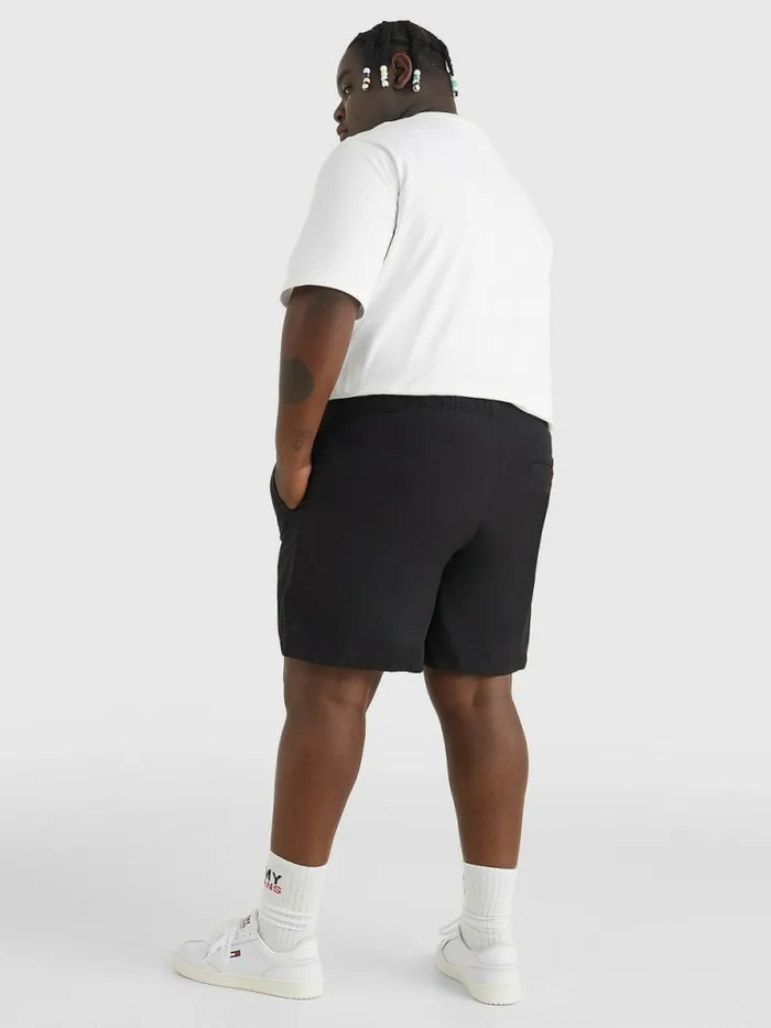 Tommy Hilfiger Plus Belted Beach Shorts Black Mens Plus Size Clothing Near Me