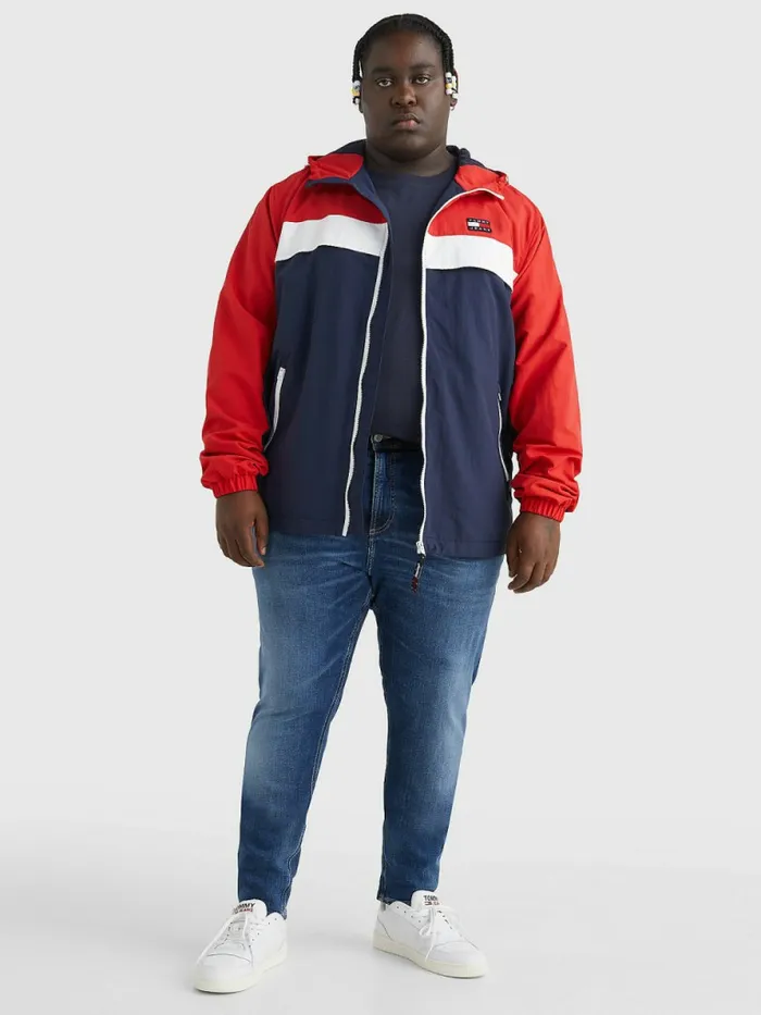 Tommy Hilfiger Plus Chicago Windbreaker Twilight NavyMulti Mens Coats and Jackets Online