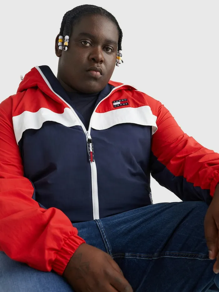 Tommy Hilfiger Plus Chicago Windbreaker Twilight NavyMulti Mens Coats and Jackets Online