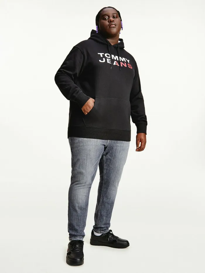 Tommy Hilfiger Plus Essential Logo Hoody Black Mens Sweatshirts and Hoodies Gift Ideas Tommy Hilfiger Plus Essential Logo Hoody Black Mens Sweatshirts and Hoodies Gift Ideas