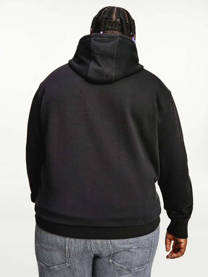 Tommy Hilfiger Plus Essential Logo Hoody Black Mens Sweatshirts and Hoodies Gift Ideas