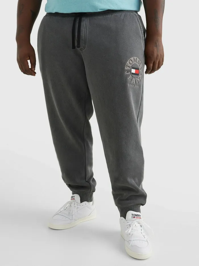 Tommy Hilfiger Plus Fleece Joggers Black Mens Trousers