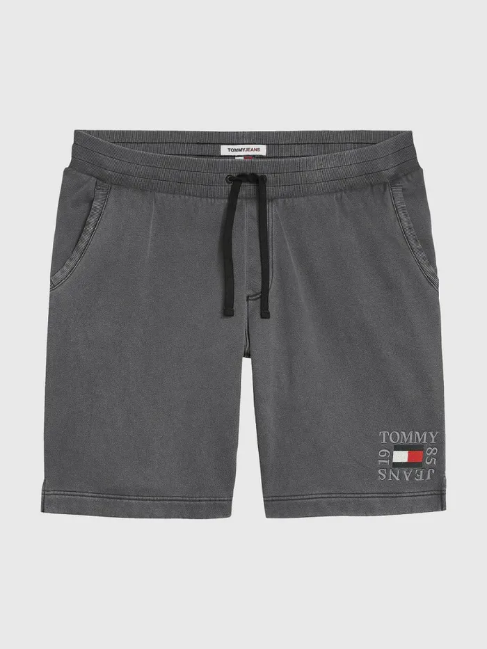 Tommy Hilfiger Plus Fleece Relaxed Shorts Black Mens Plus Size Clothing For Sale