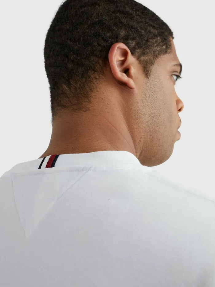 Tommy Hilfiger Plus Icons Embroidery TShirt White Mens Plus Size Clothing