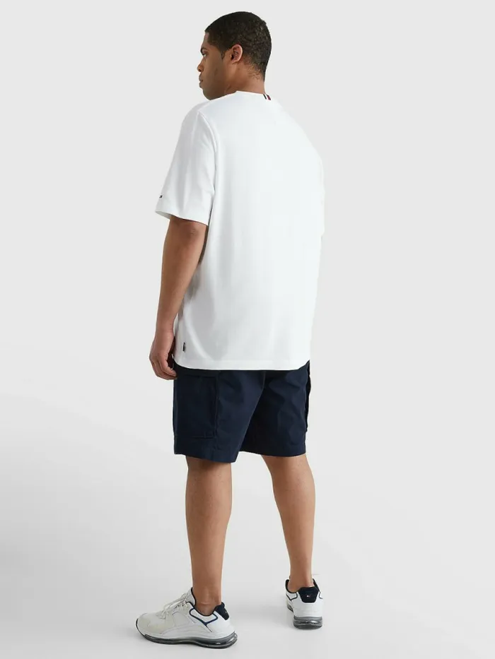 Tommy Hilfiger Plus Icons Embroidery TShirt White Mens Plus Size Clothing