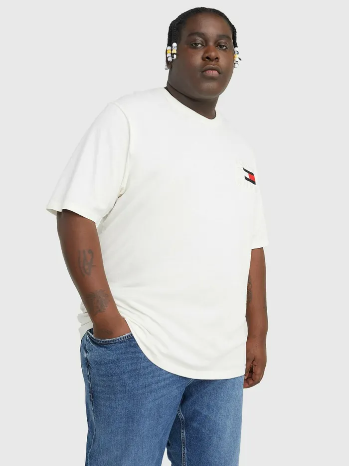 Tommy Hilfiger Plus Organic Cotton Boxy TShirt Ancient White Mens TShirts Near Me Tommy Hilfiger Plus Organic Cotton Boxy TShirt Ancient White Mens TShirts Near Me
