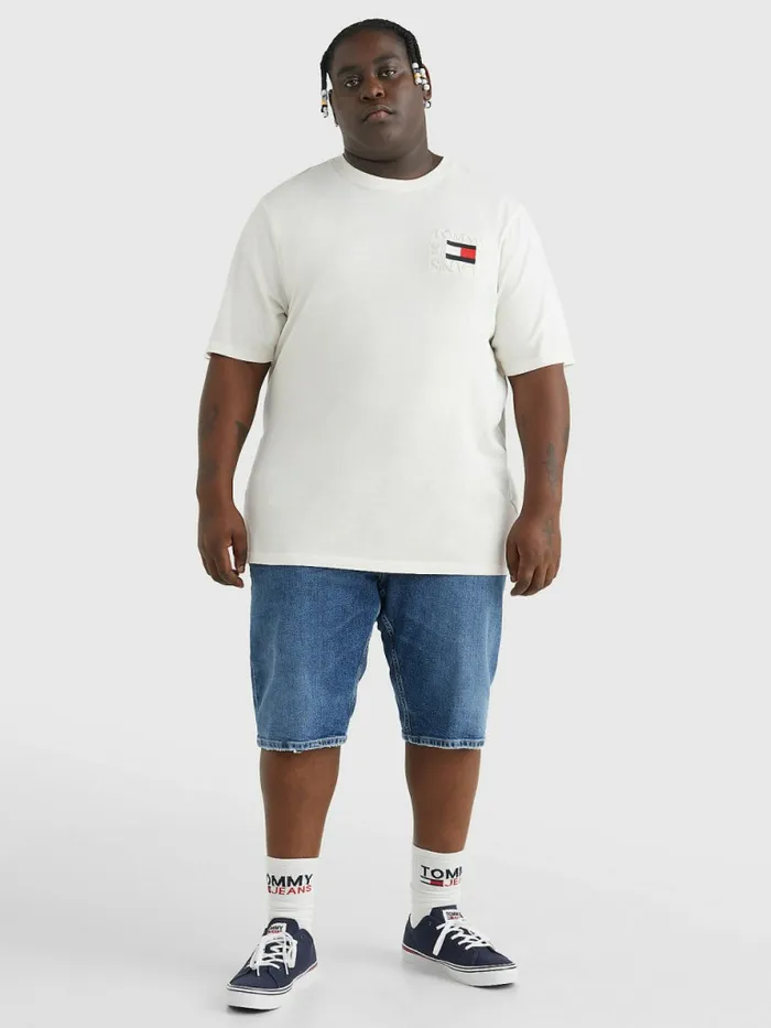 Tommy Hilfiger Plus Organic Cotton Boxy TShirt Ancient White Mens TShirts Near Me