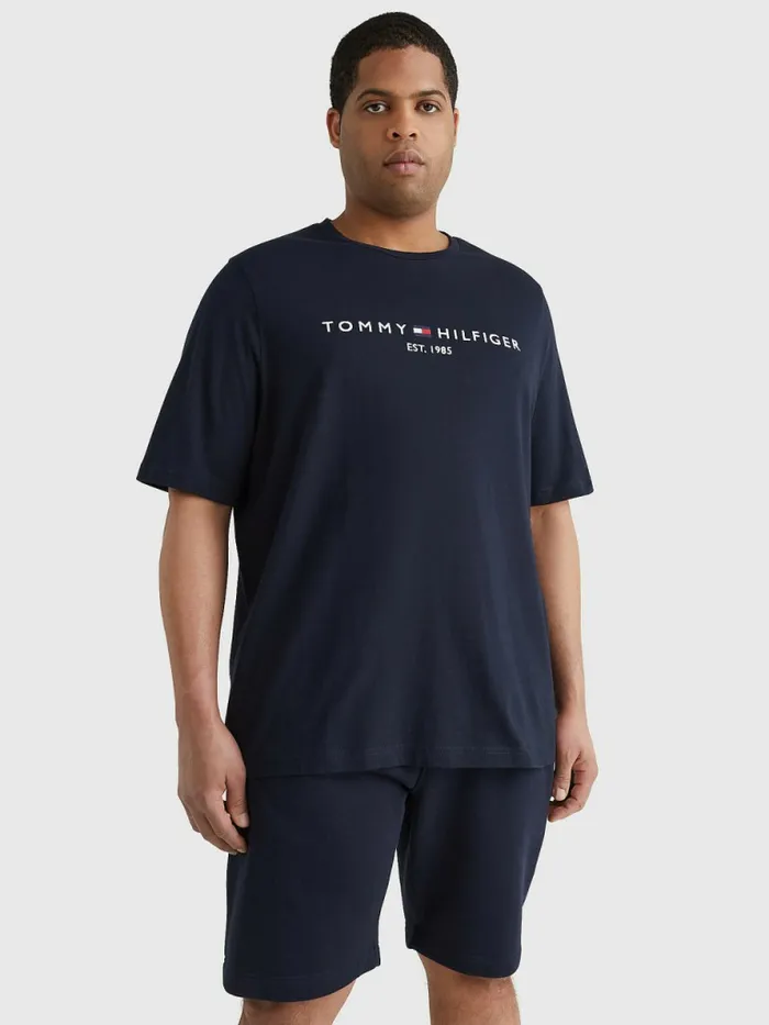 Tommy Hilfiger Plus Organic Cotton Logo TShirt Desert Sky Mens TShirts Fashion Tommy Hilfiger Plus Organic Cotton Logo TShirt Desert Sky Mens TShirts Fashion