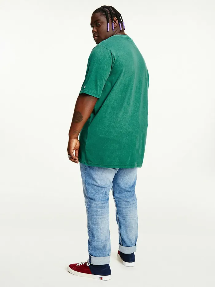 Tommy Hilfiger Plus Organic Cotton Logo TShirt Rural Green Mens TShirts Gift Ideas