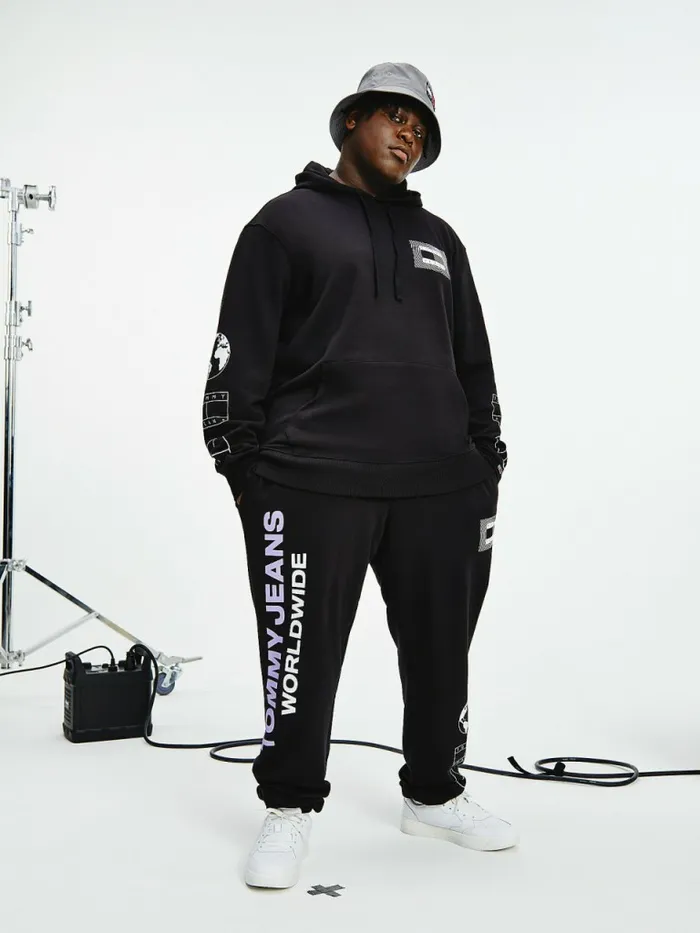 Tommy Hilfiger Plus Recycled Unity Back Graphic Hoody Black Mens Sweatshirts and Hoodies Popular Tommy Hilfiger Plus Recycled Unity Back Graphic Hoody Black Mens Sweatshirts and Hoodies Popular