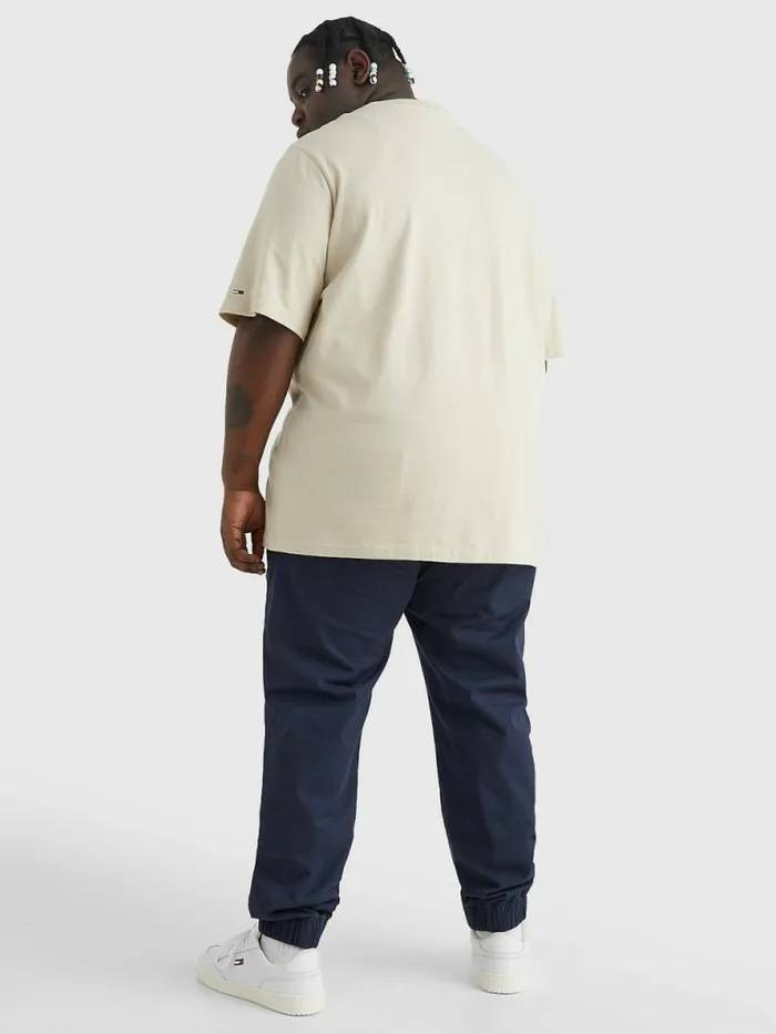 Tommy Hilfiger Plus Signature Embroidery TShirt Savannah Sand Mens TShirts Fashion