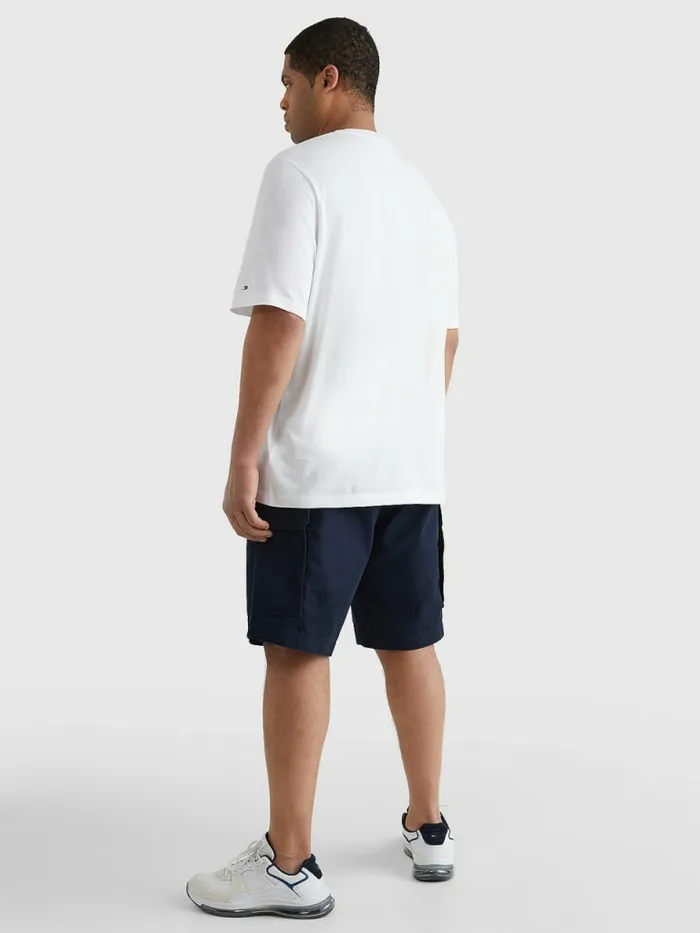 Tommy Hilfiger Plus Signature Tape TShirt White Mens Plus Size Clothing