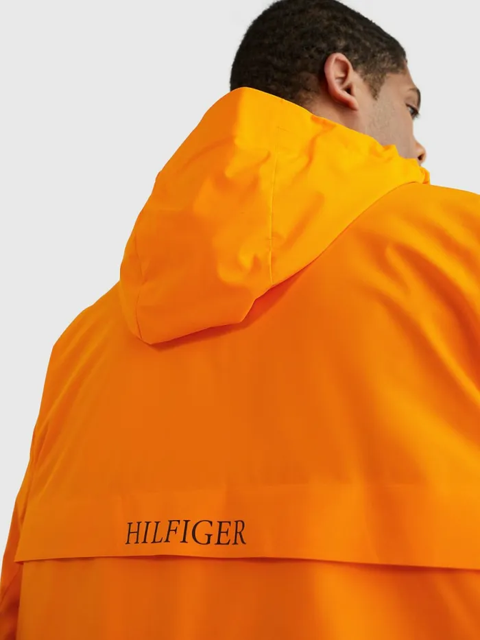 Tommy Hilfiger Plus Th Tech Warm Hooded Jacket Hawaiian Orange Mens Coats and Jackets Near Me