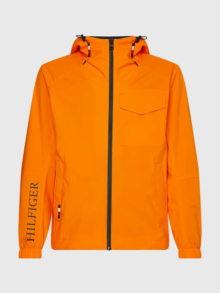 Tommy Hilfiger Plus Th Tech Warm Hooded Jacket Hawaiian Orange Mens Coats and Jackets Near Me