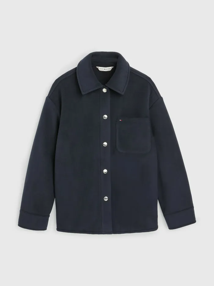 Tommy Hilfiger Polar Fleece Overshirt Desert Sky Girls Sweatshirts and Hoodies Online Tommy Hilfiger Polar Fleece Overshirt Desert Sky Girls Sweatshirts and Hoodies Online