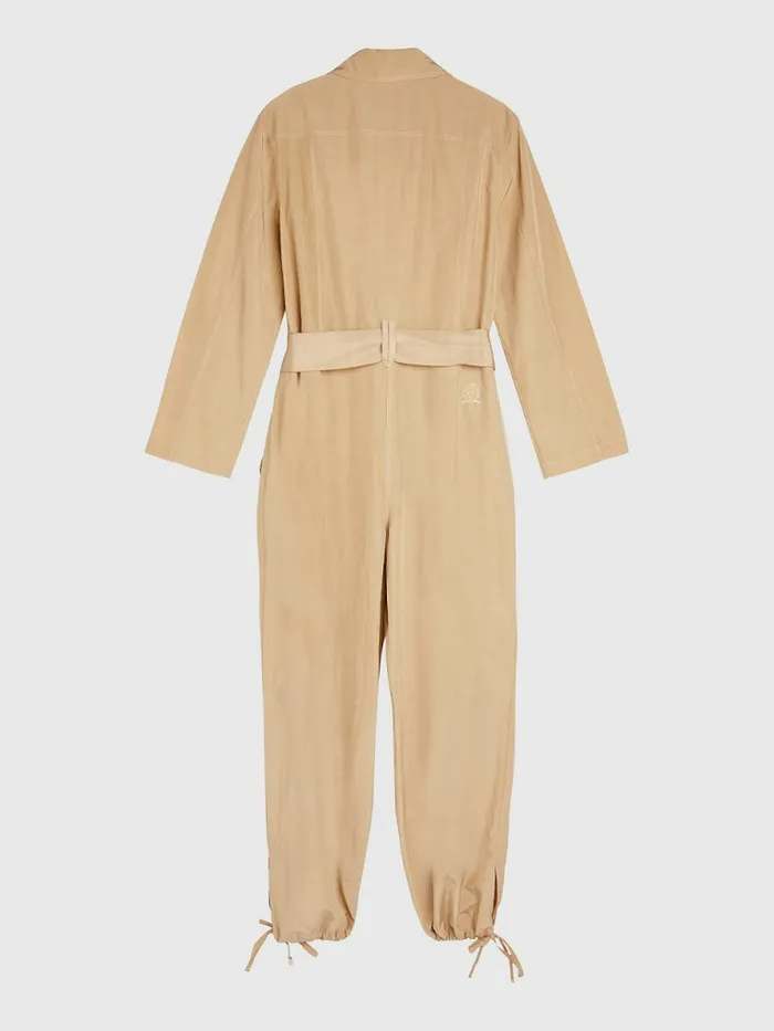 Tommy Hilfiger Prep Belted Jumpsuit Desert Womens Dresses and Jumpsuits Popular