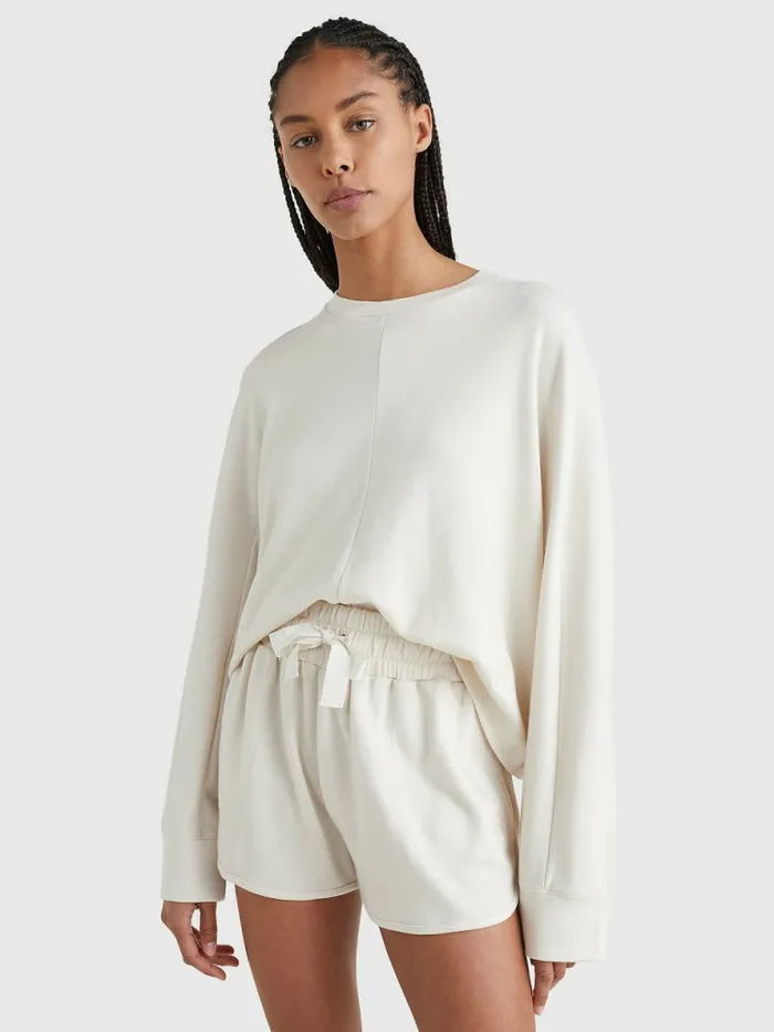 Tommy Hilfiger Prep Cotton Cashmere Blend Sweatshirt Desert Sand Dune Womens Sweatshirts and Hoodies Gift Ideas Tommy Hilfiger Prep Cotton Cashmere Blend Sweatshirt Desert Sand Dune Womens Sweatshirts and Hoodies Gift Ideas