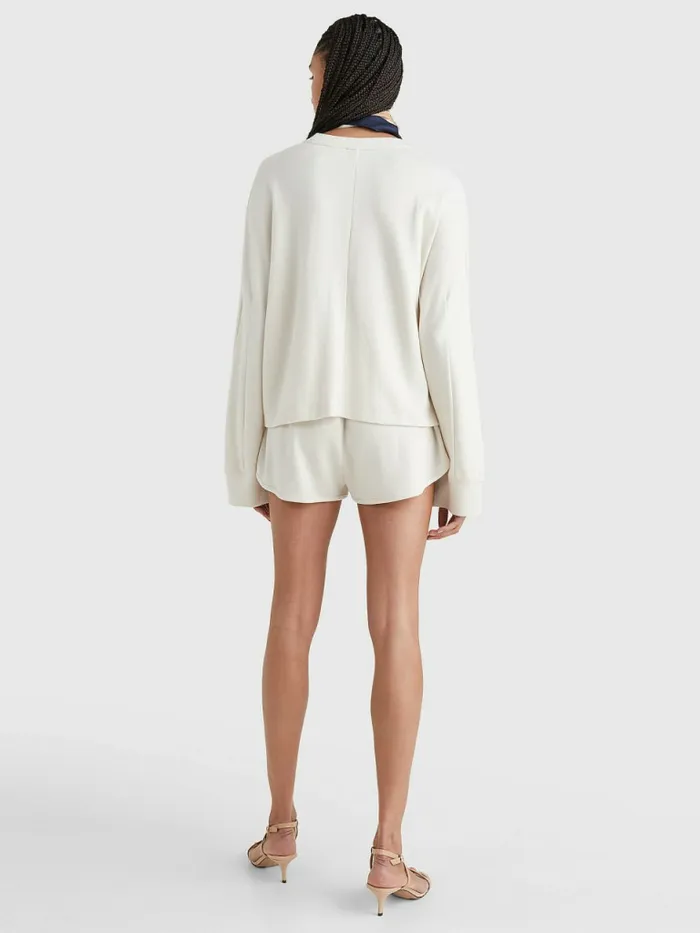 Tommy Hilfiger Prep Cotton Cashmere Blend Sweatshirt Desert Sand Dune Womens Sweatshirts and Hoodies Gift Ideas