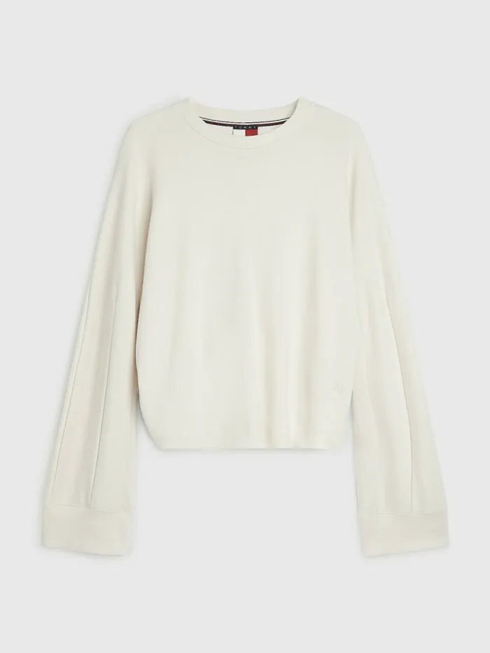 Tommy Hilfiger Prep Cotton Cashmere Blend Sweatshirt Desert Sand Dune Womens Sweatshirts and Hoodies Gift Ideas