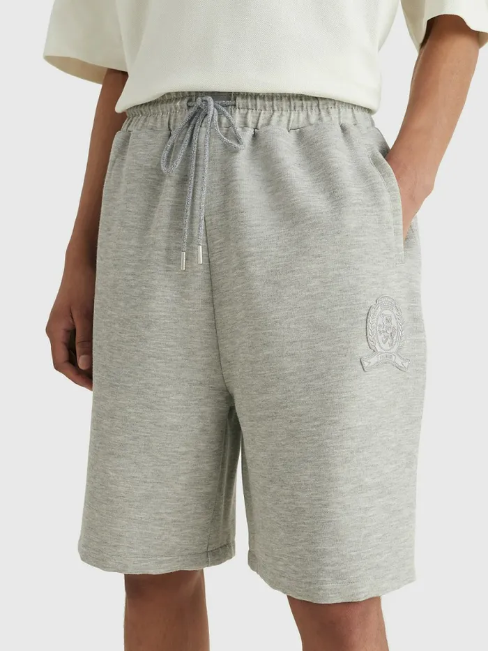 Tommy Hilfiger Prep Crest Logo Embroidery Shorts Mid Grey Heather Mens Shorts Cheap On Sale Tommy Hilfiger Prep Crest Logo Embroidery Shorts Mid Grey Heather Mens Shorts Cheap On Sale