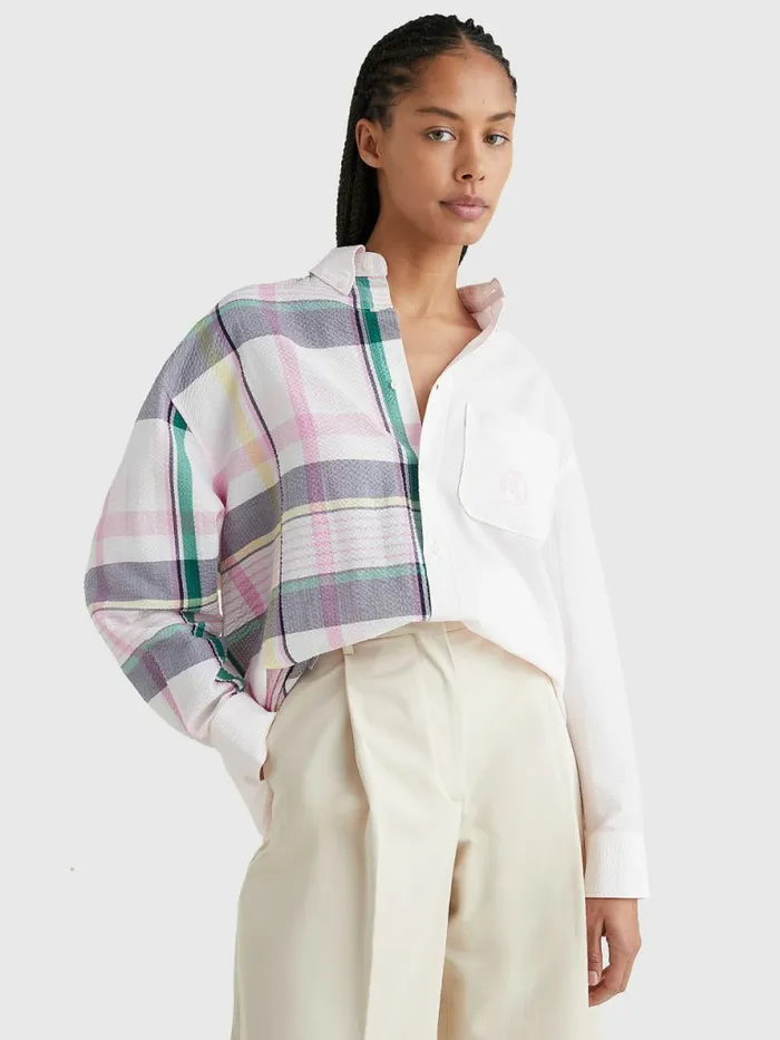 Tommy Hilfiger Prep Crest Madras Check Seersucker Shirt Light Pastel Pink Womens Shirts and Blouses Online Tommy Hilfiger Prep Crest Madras Check Seersucker Shirt Light Pastel Pink Womens Shirts and Blouses Online