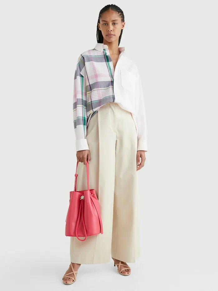 Tommy Hilfiger Prep Crest Madras Check Seersucker Shirt Light Pastel Pink Womens Shirts and Blouses Online