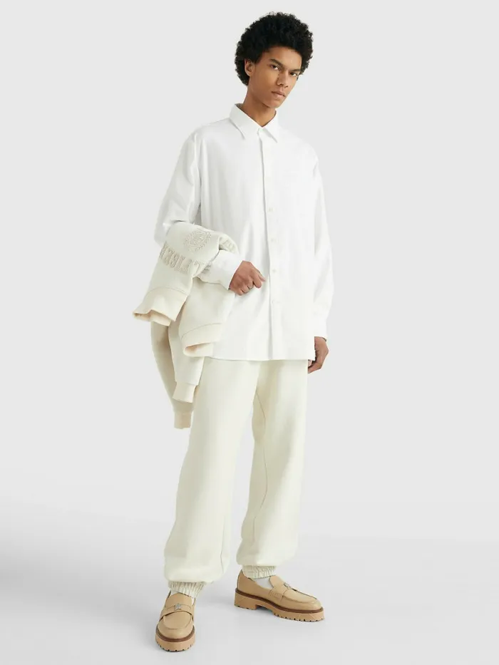 Tommy Hilfiger Prep Oversized Shirt Optic White Mens Shirts Near Me
