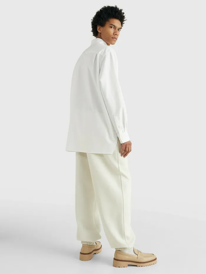 Tommy Hilfiger Prep Oversized Shirt Optic White Mens Shirts Near Me