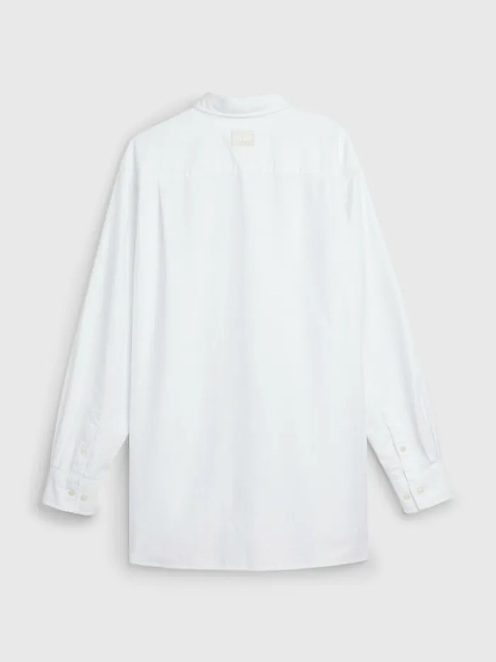Tommy Hilfiger Prep Oversized Shirt Optic White Mens Shirts Near Me
