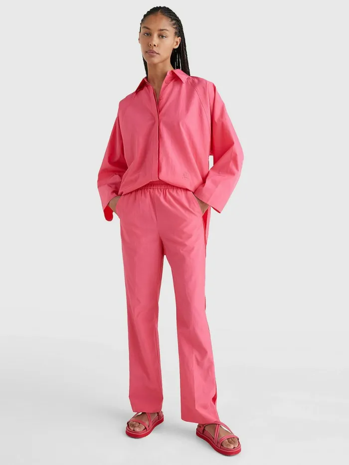 Tommy Hilfiger Prep Relaxed Fit Explorer Shirt Pink Splendor Womens CoOrds
