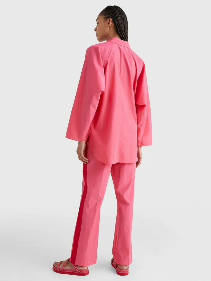 Tommy Hilfiger Prep Relaxed Fit Explorer Shirt Pink Splendor Womens CoOrds