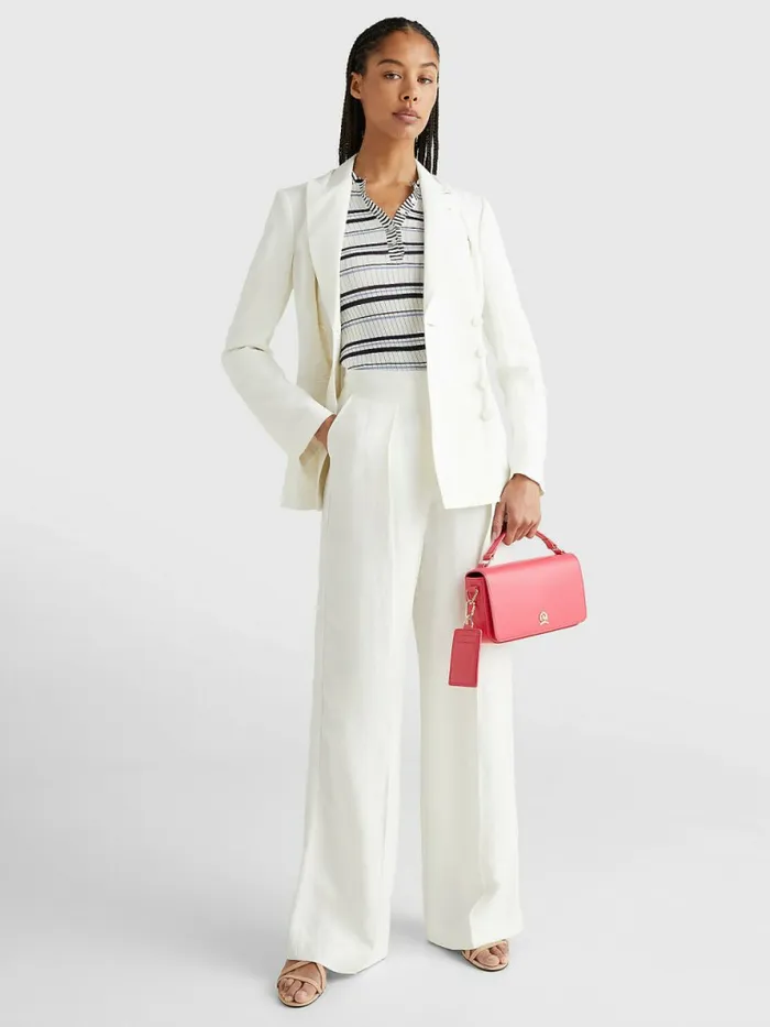 Tommy Hilfiger Prep Wide Leg Tailored Trousers Ivory Womens CoOrds