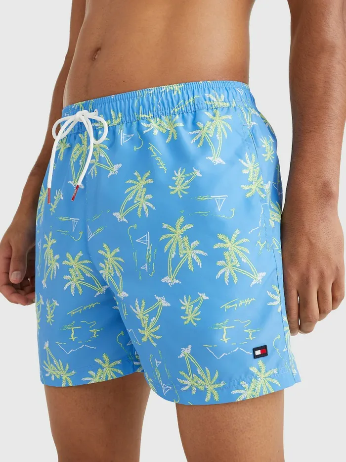 Tommy Hilfiger Print Drawstring Mid Length Swim Shorts Tommy Palm Surf Print Mens Swimwear Sale Tommy Hilfiger Print Drawstring Mid Length Swim Shorts Tommy Palm Surf Print Mens Swimwear Sale