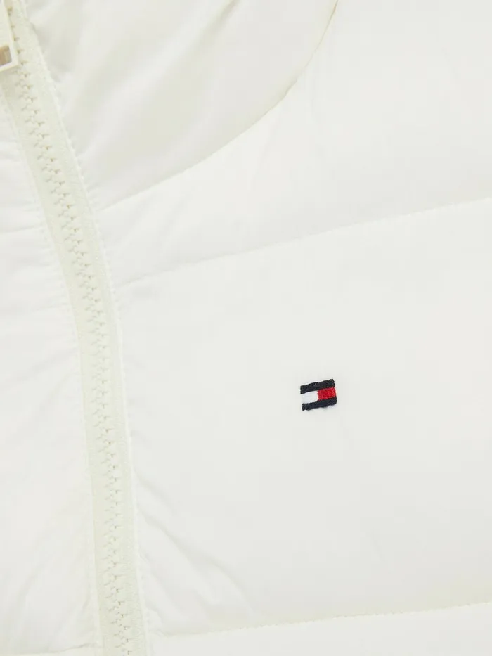 Tommy Hilfiger Puffer ZipThru Vest Ecru Girls Coats and Jackets Online