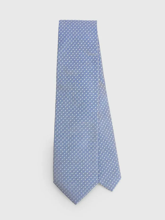 Tommy Hilfiger Pure Silk Micro Dot Tie Light BlueWhite Mens Ties and Pocket Squares Tommy Hilfiger Pure Silk Micro Dot Tie Light BlueWhite Mens Ties and Pocket Squares