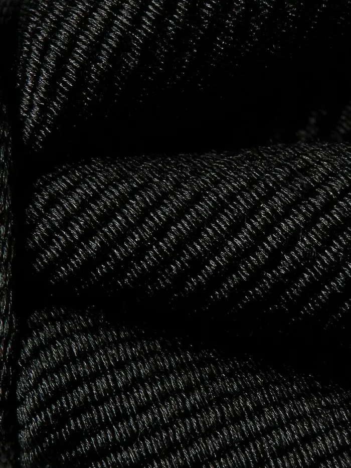 Tommy Hilfiger Pure Silk Ribbed Bow Tie Black Mens Ties and Pocket Squares