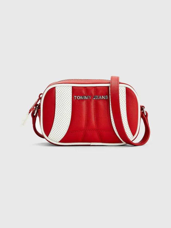 Tommy Hilfiger Quilted Crossbody Bag Deep Crimson Womens Bags Cheap On Sale