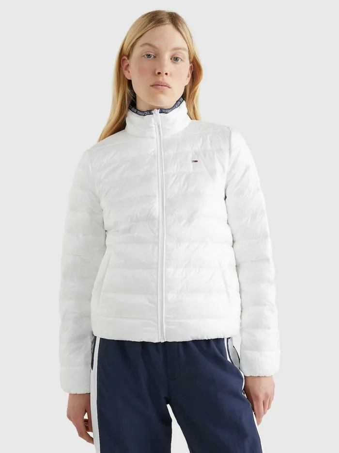 Tommy Hilfiger Quilted ZipThru Jacket White Womens Coats and Jackets Online